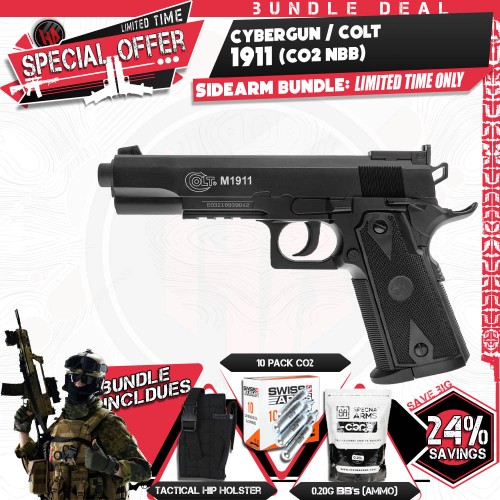 SIDEARM DEAL: Colt 1911 Co2 NBB, SAVE with Hobby Airsoft Sidearm Deal